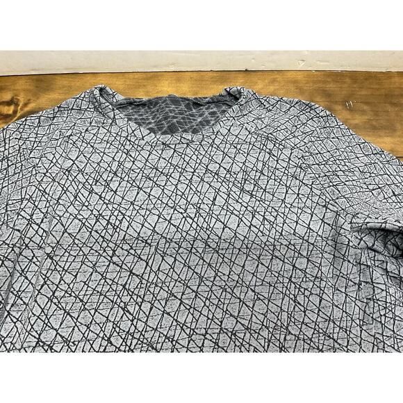 Lululemon Men's Large Grey Crackle Print Long Sleeve Surge Warm Crew Pullover - Picture 3 of 12